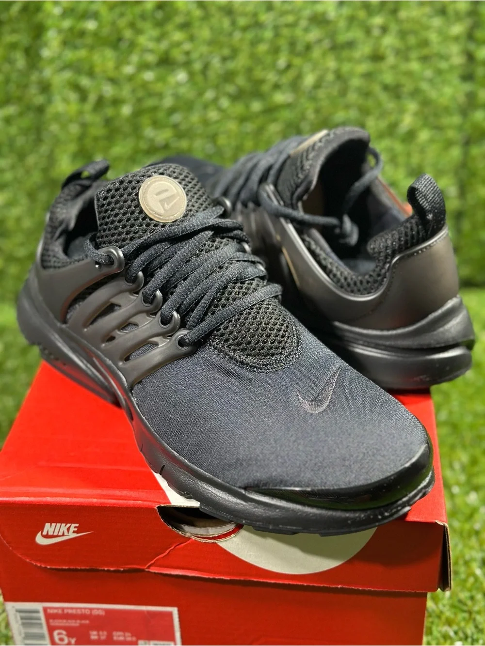 NIKE PRESTO (GS) TRIPLE BLACK/ SIZE 6Y BIG KIDS , SKU: 833875-003, NEW